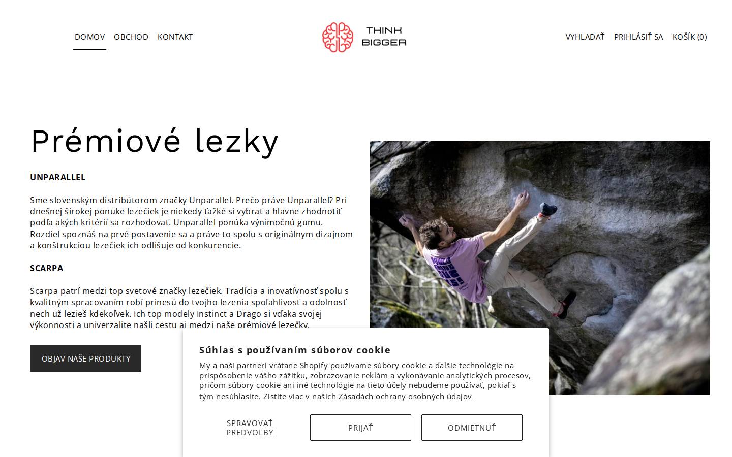 thinkbigger.sk homepage screenshot