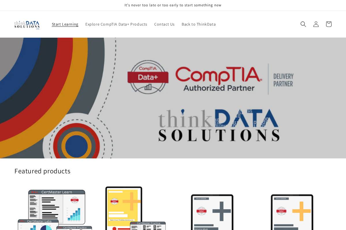 thinkdataonline.com homepage screenshot