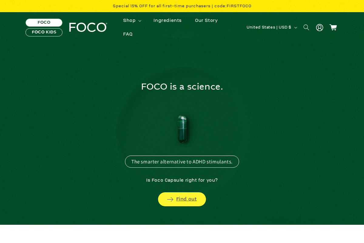FOCO homepage screenshot