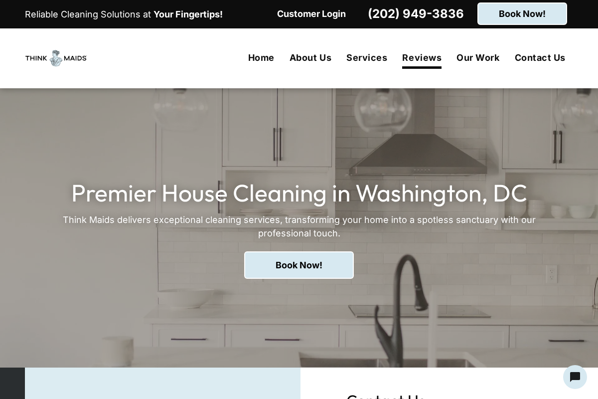 thinkmaids.com homepage screenshot
