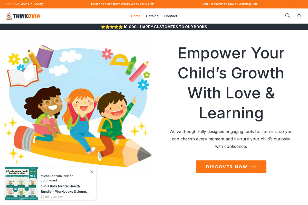 Thinkovia homepage screenshot