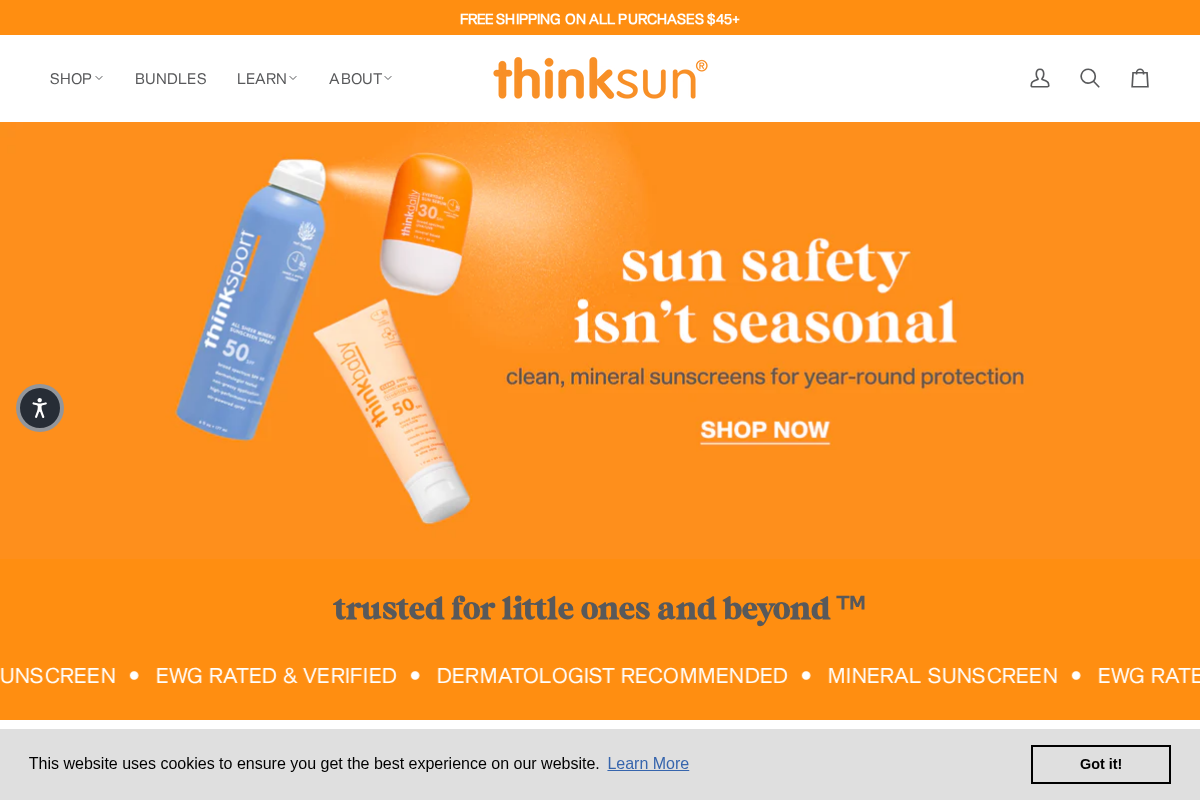 thinksun.com homepage screenshot