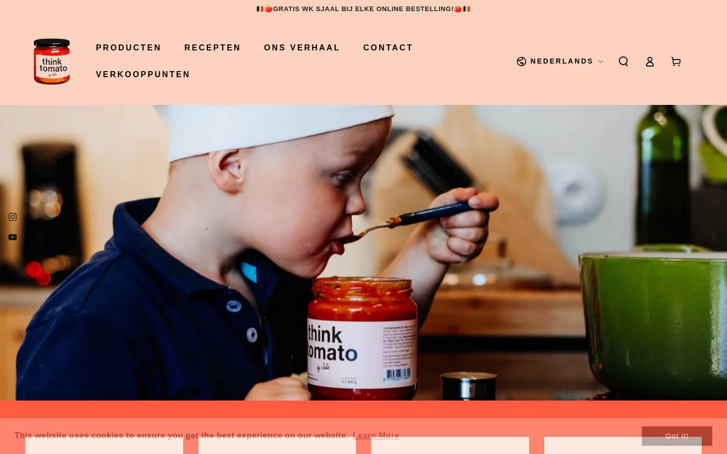 thinktomato.be homepage screenshot
