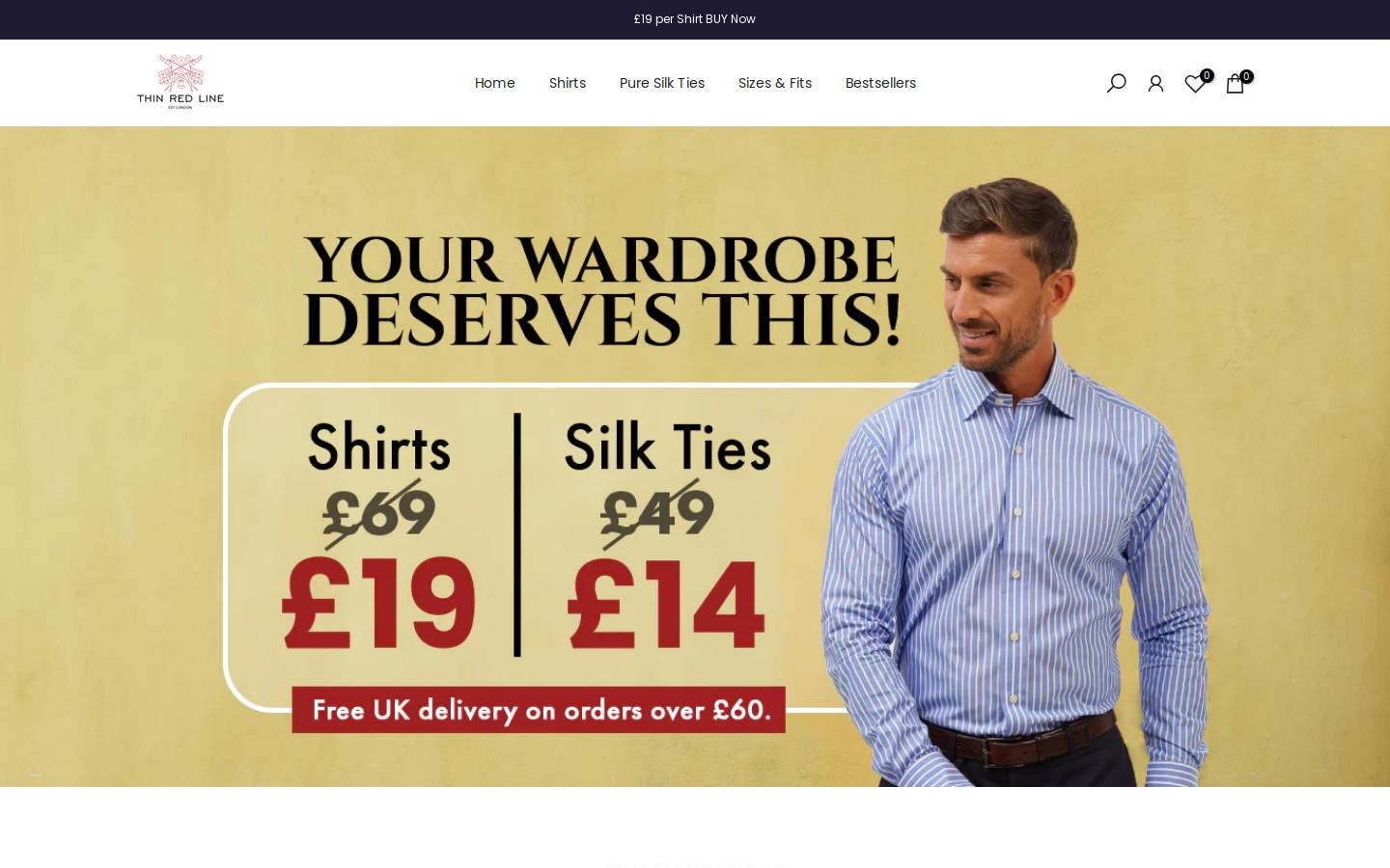Thinredline homepage screenshot