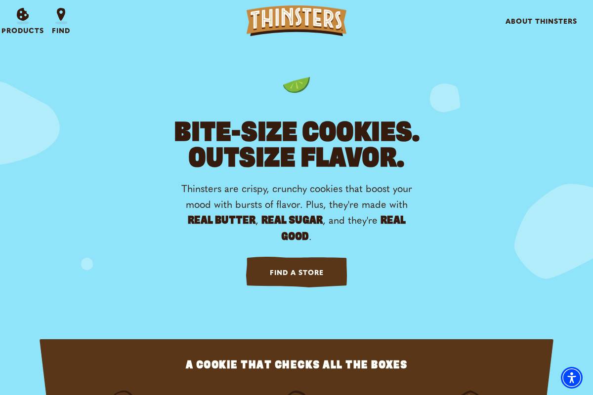 thinsters.com homepage screenshot