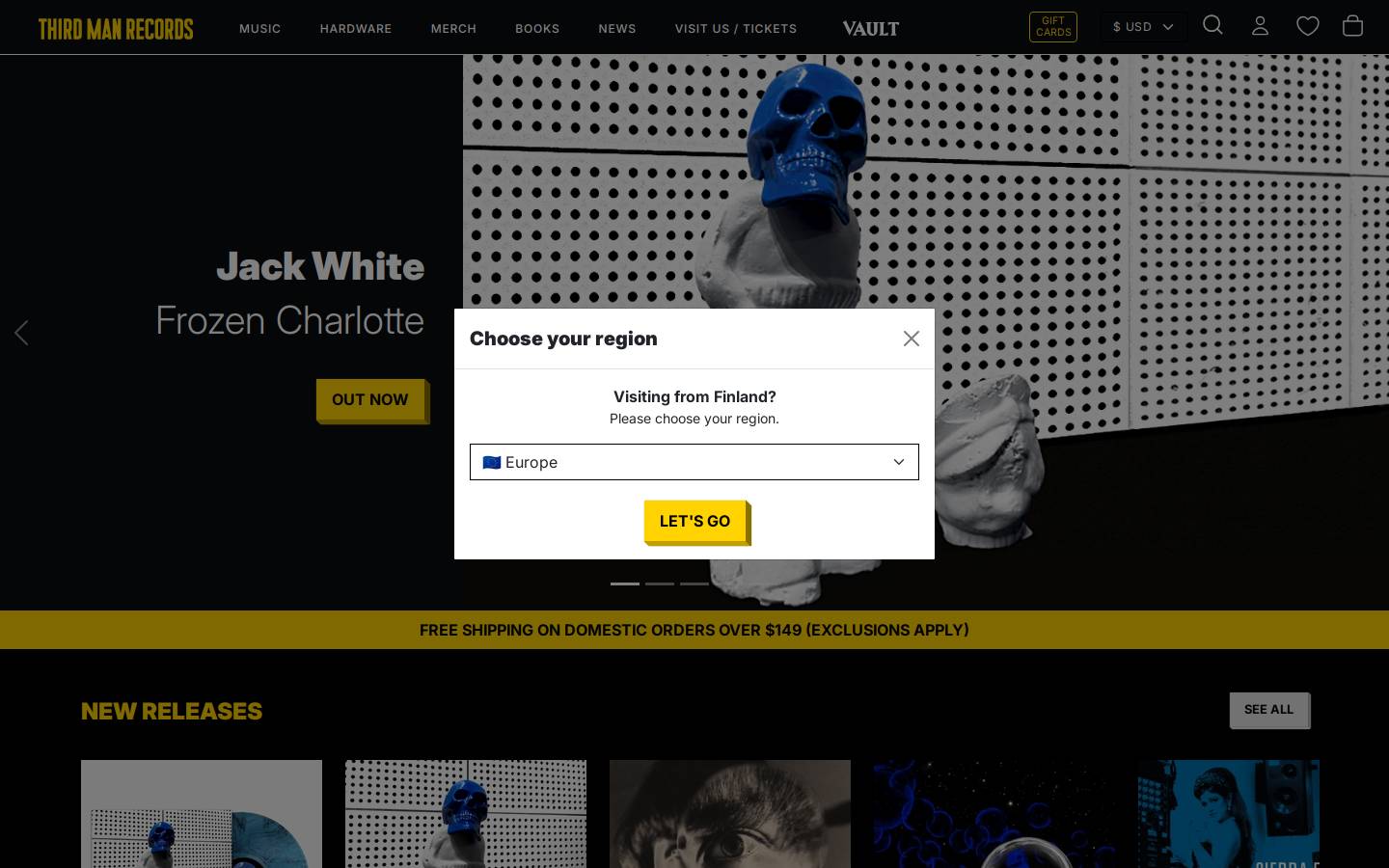 thirdmanrecords.com homepage screenshot