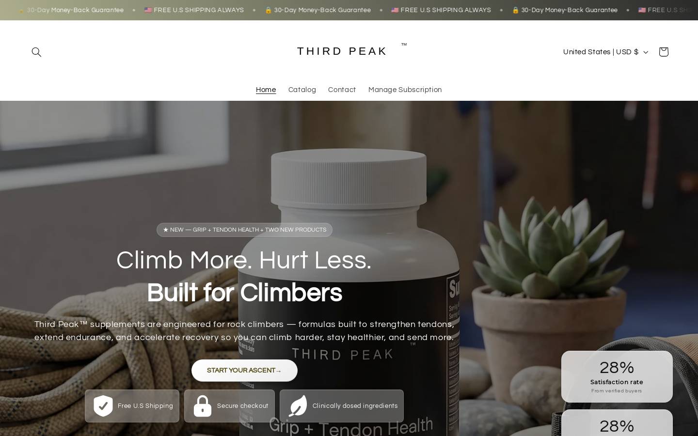 thirdpeak.shop homepage screenshot