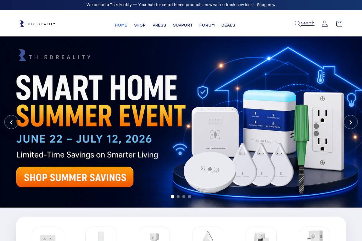 thirdreality.com homepage screenshot
