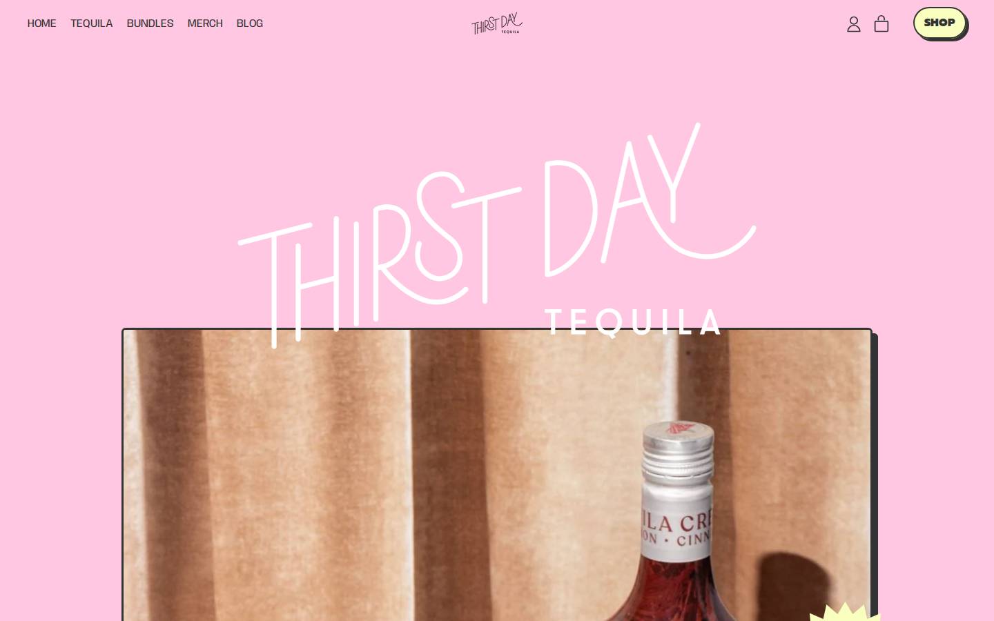 thirstdaytequila.com homepage screenshot