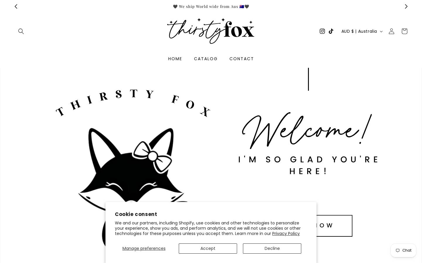 thirstyfoxdesigns.com homepage screenshot