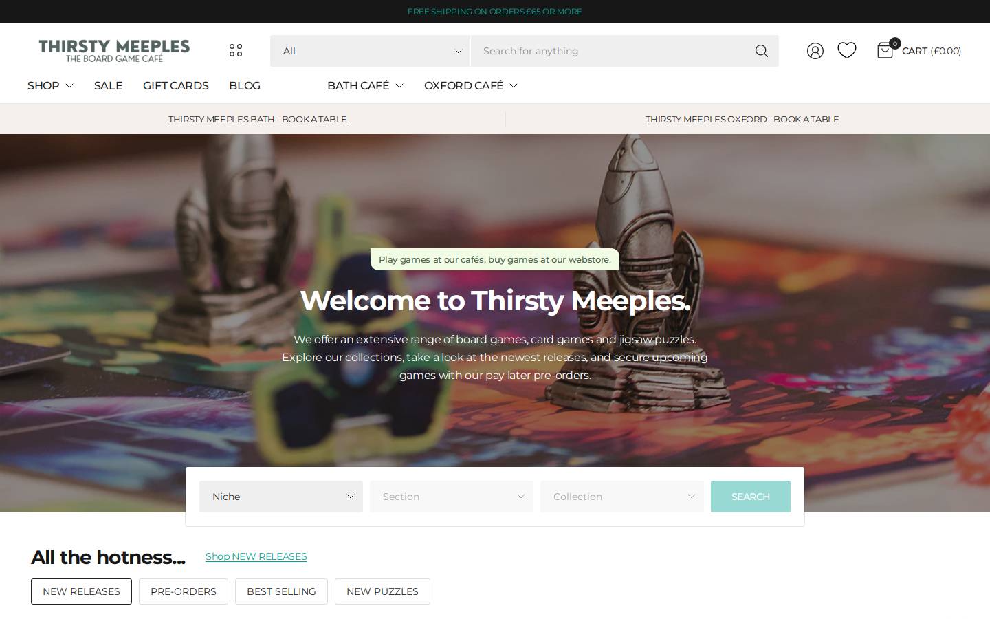 Thirstymeeples homepage screenshot