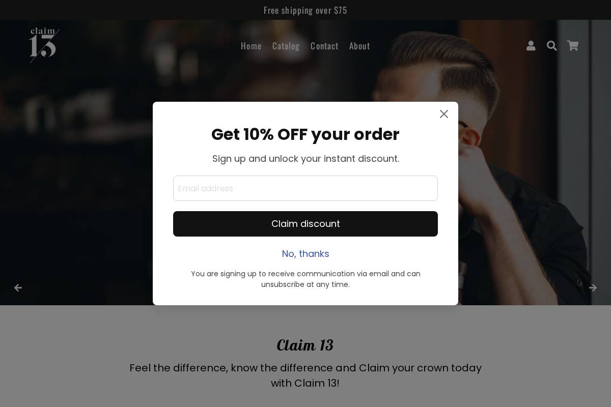 thirteenhair.com homepage screenshot