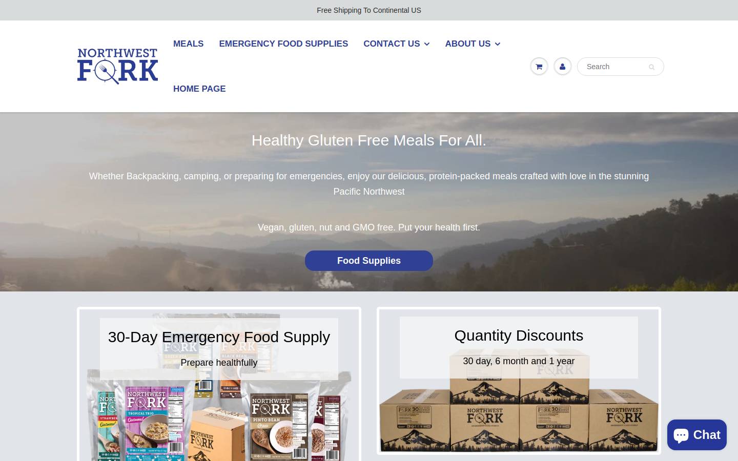 thirtydayfoodsupply.com homepage screenshot
