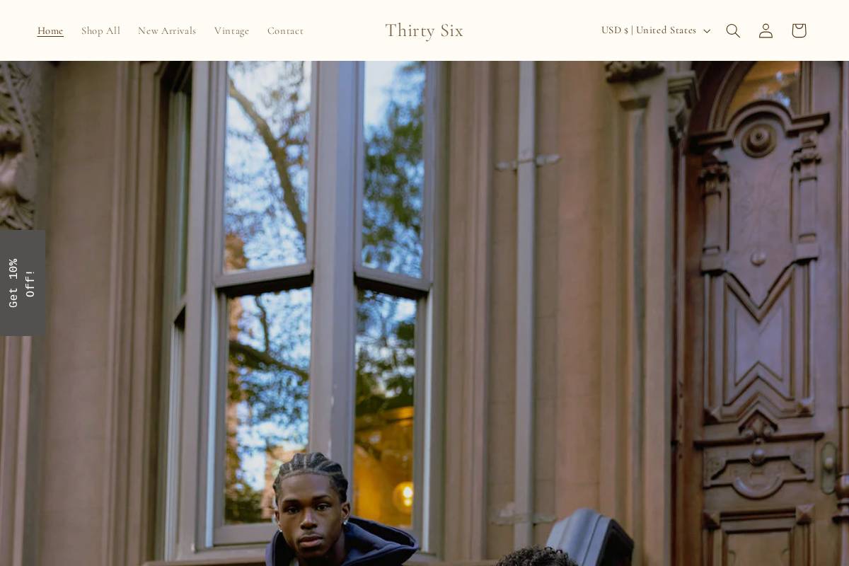 Thirtysixny homepage screenshot