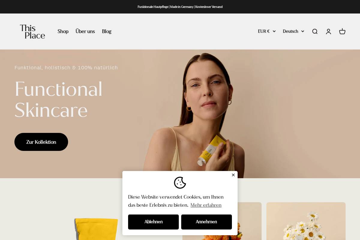 This Place homepage screenshot
