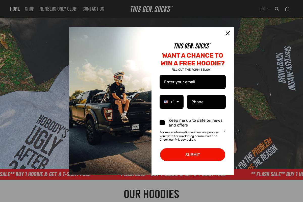 thisgensucks.com homepage screenshot