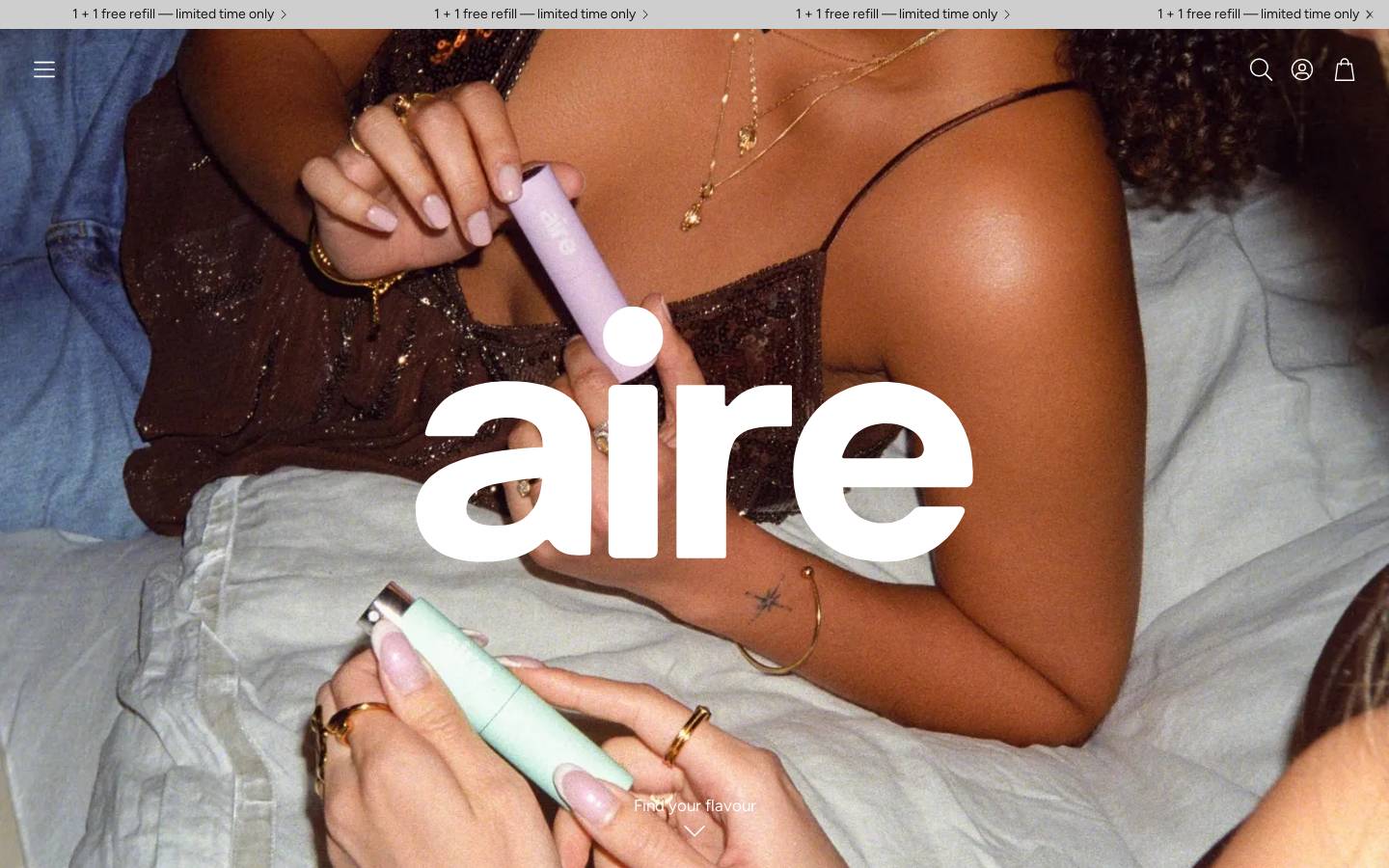 aire homepage screenshot