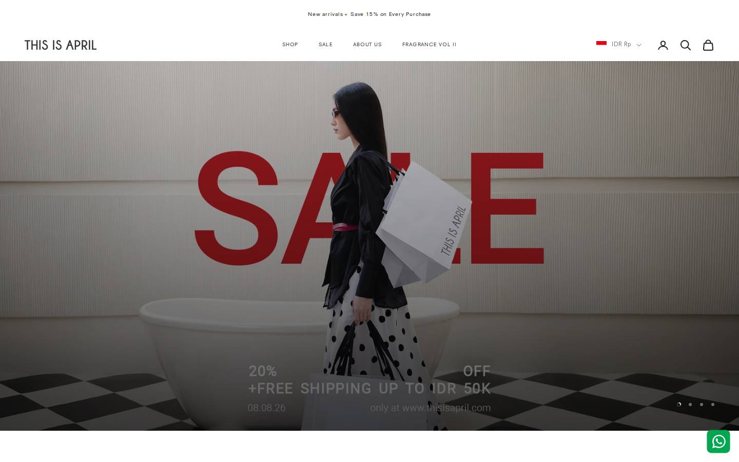 thisisapril.com homepage screenshot