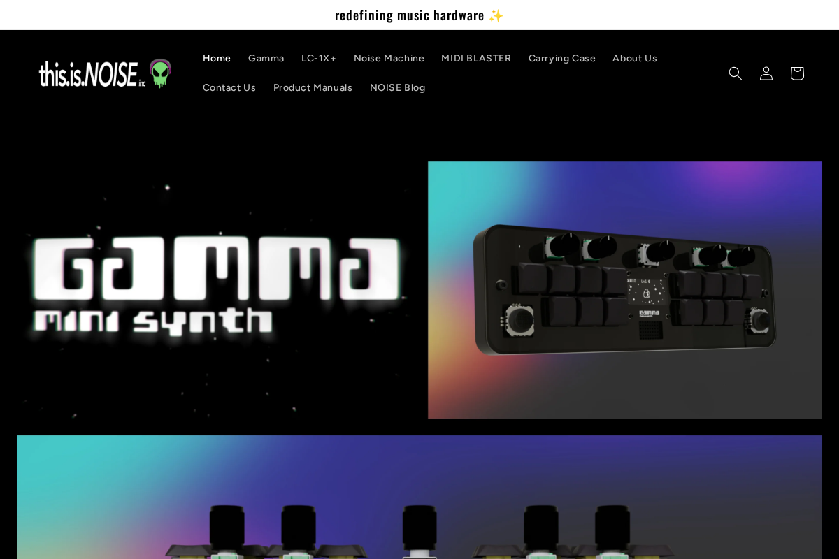 this.is.NOISE inc homepage screenshot