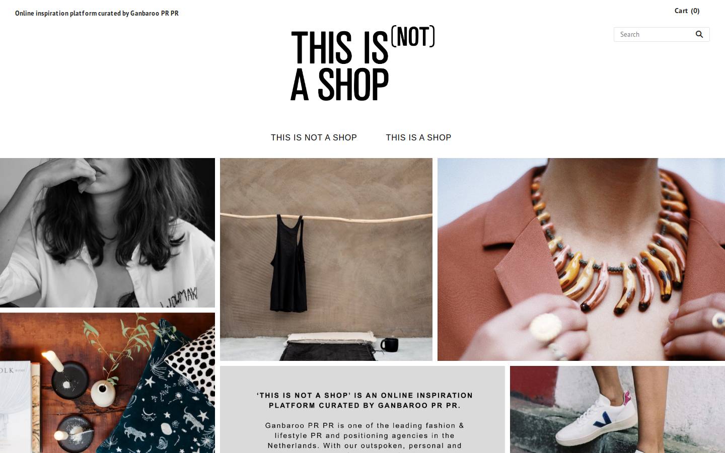 thisisnotashop.nl homepage screenshot