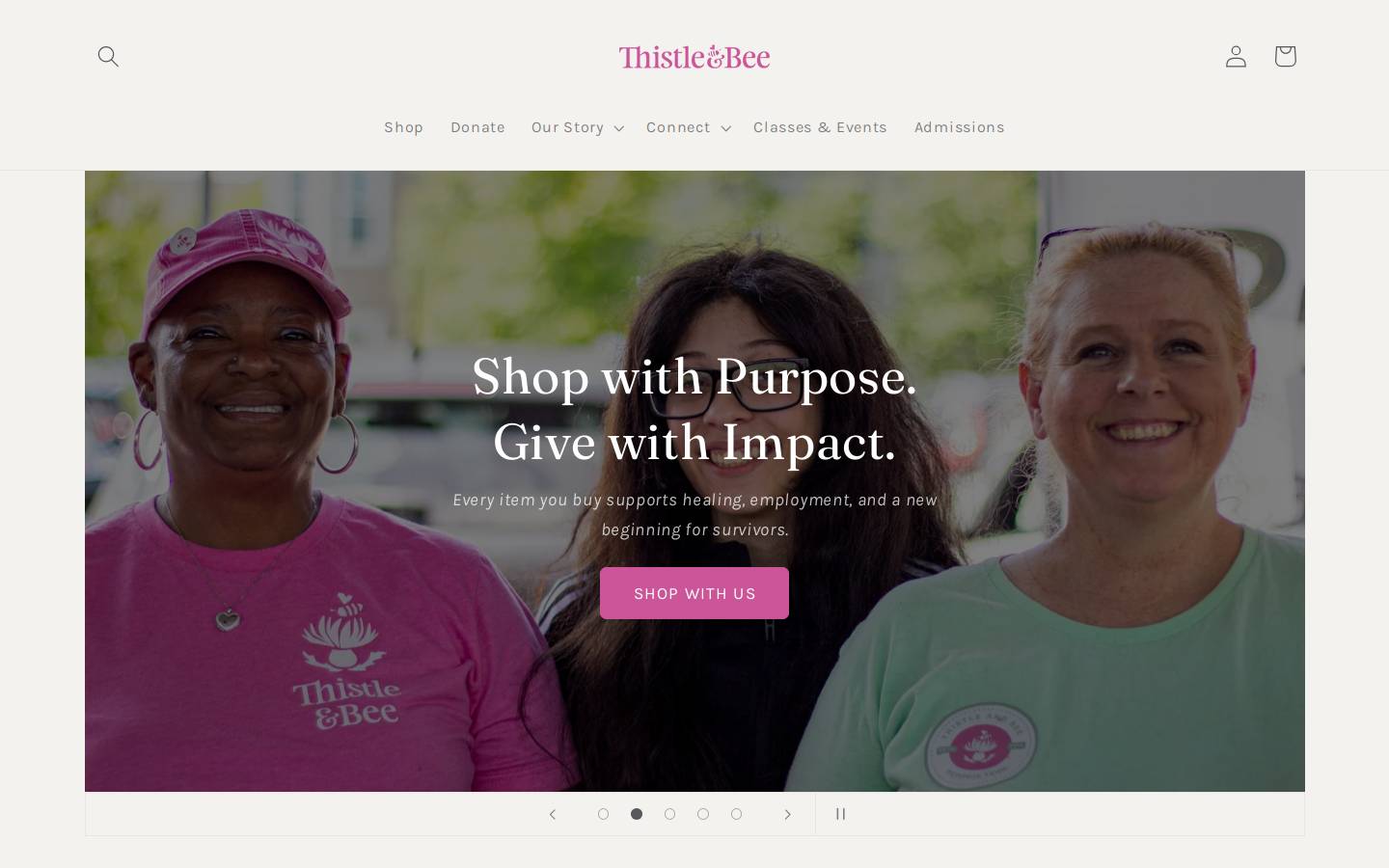 thistleandbee.org homepage screenshot
