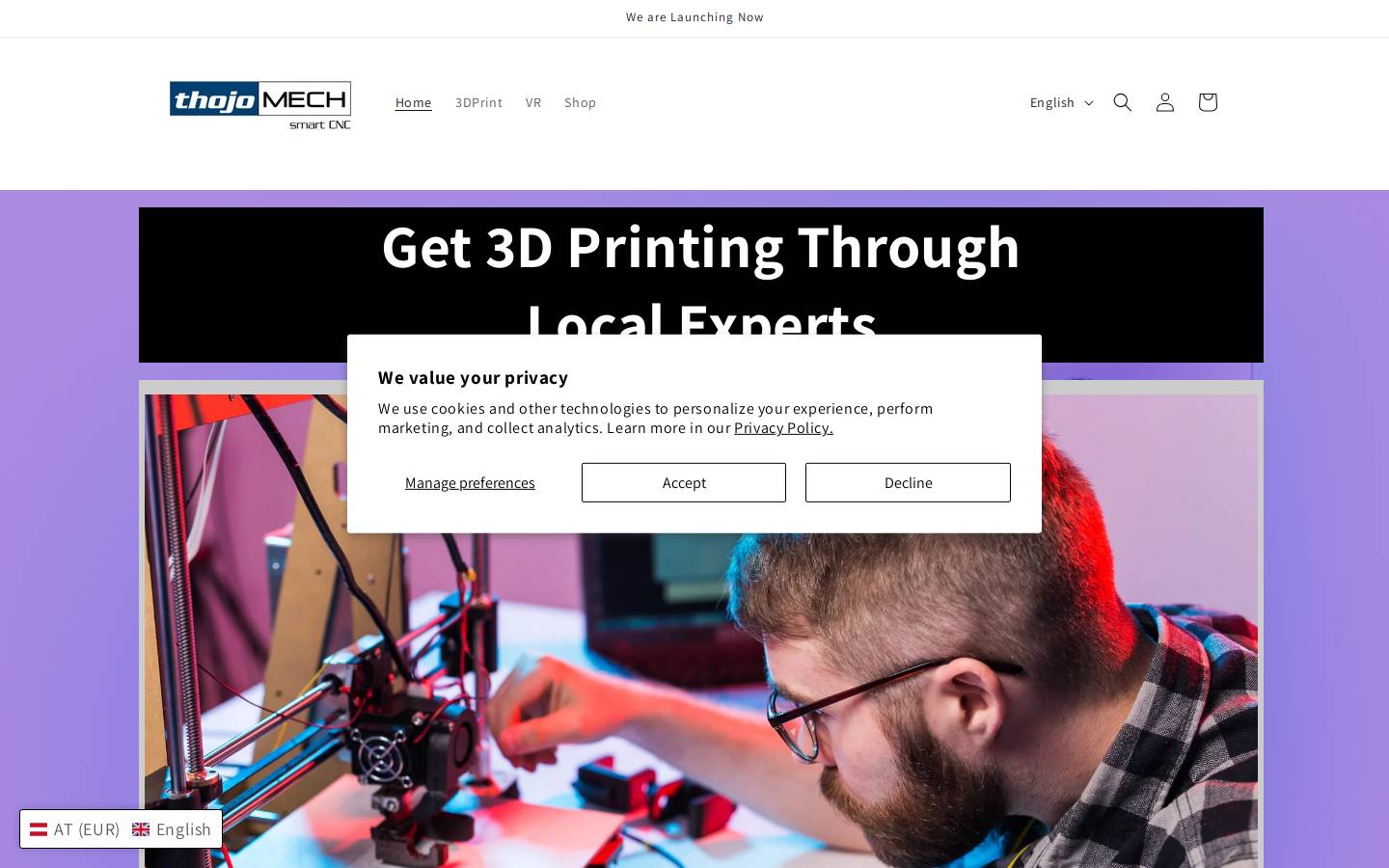 thojomech.com homepage screenshot