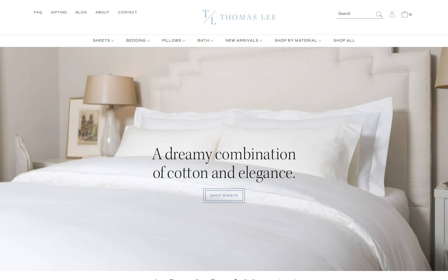 thomasleesheets.com homepage screenshot