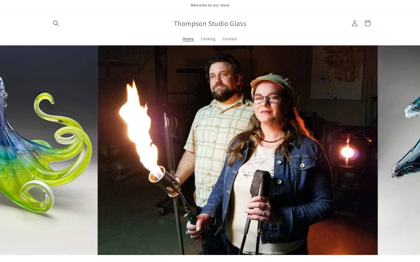 thompsonstudioglass.com homepage screenshot