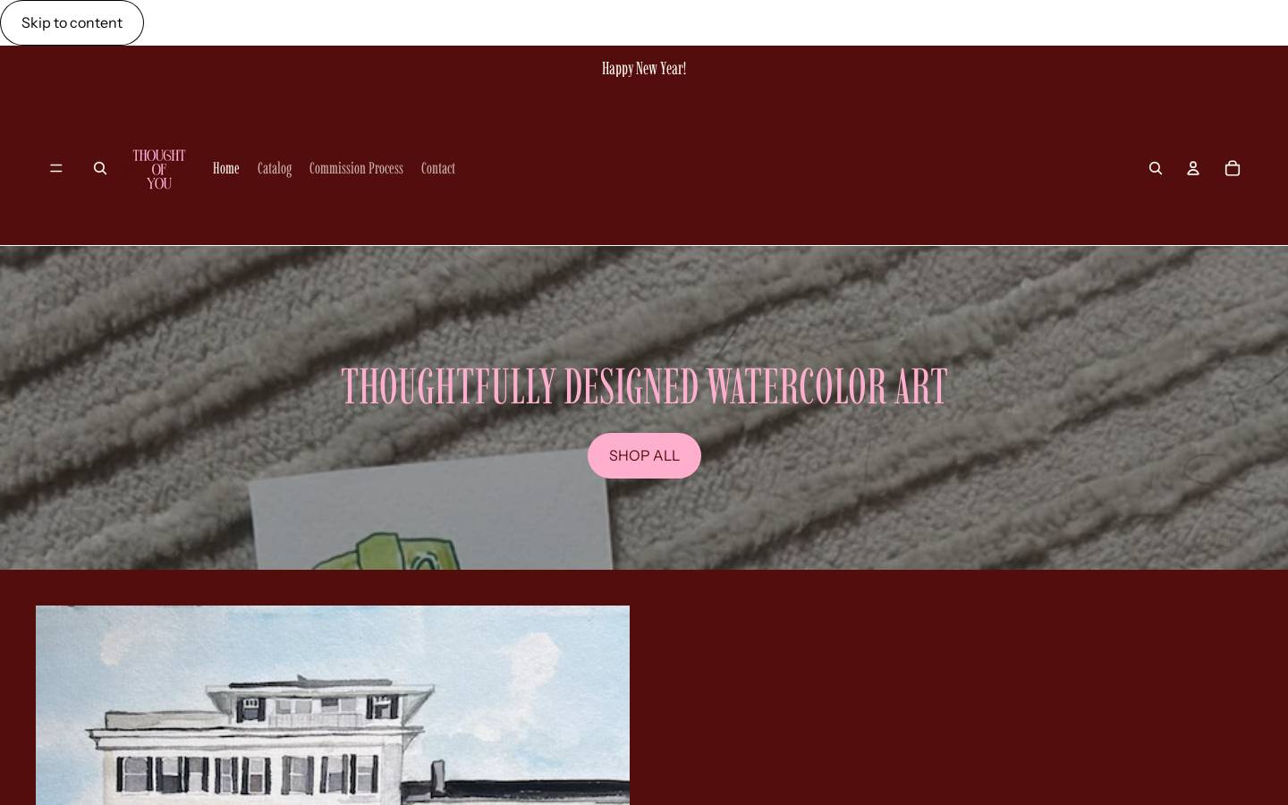 thoughtofyoushop.com homepage screenshot