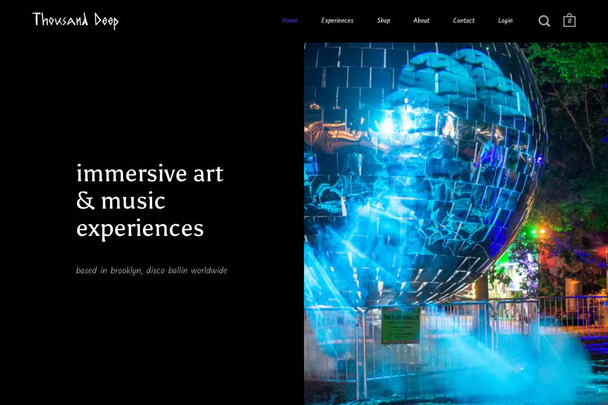 thousanddeep.com homepage screenshot