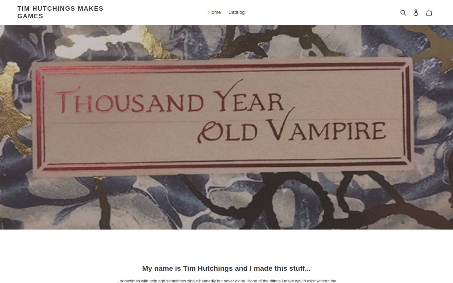 thousandyearoldvampire.com homepage screenshot