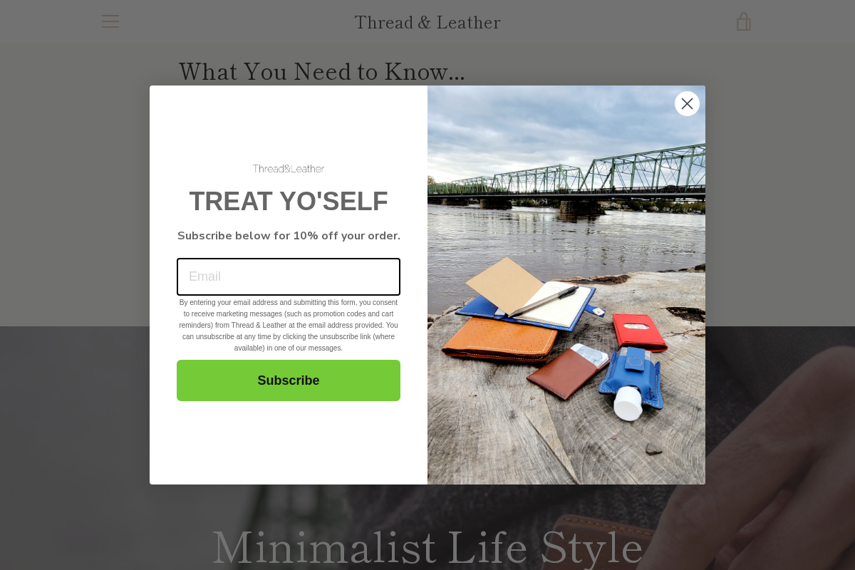 threadandleather.com homepage screenshot