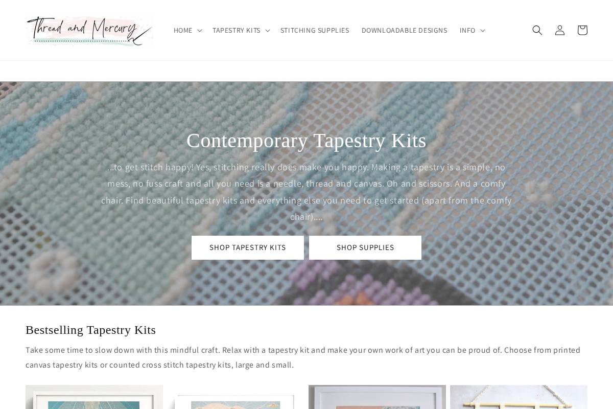 threadandmercury.com homepage screenshot