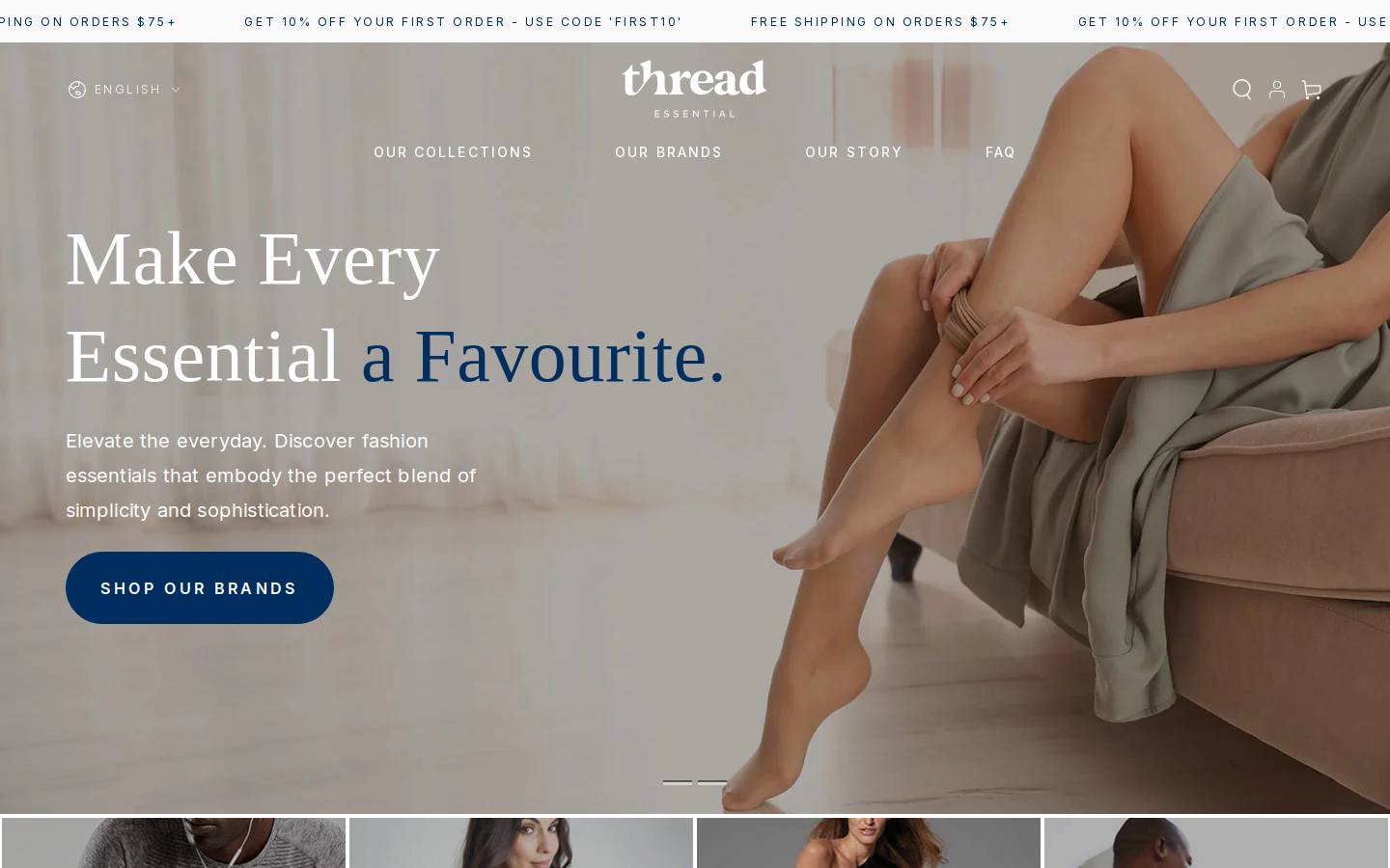 threadessential.com homepage screenshot