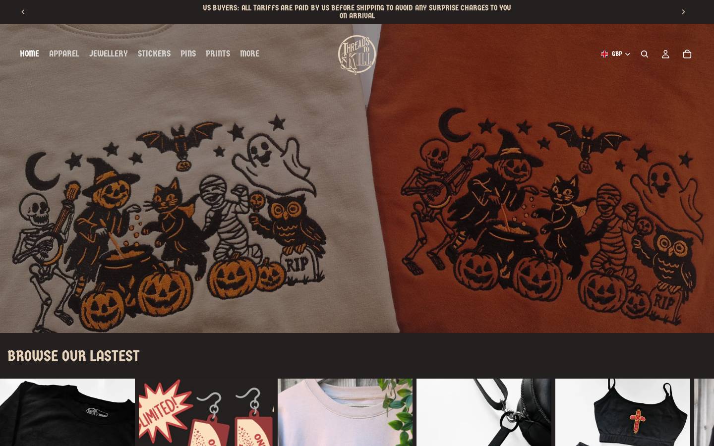 threadstokill.com homepage screenshot
