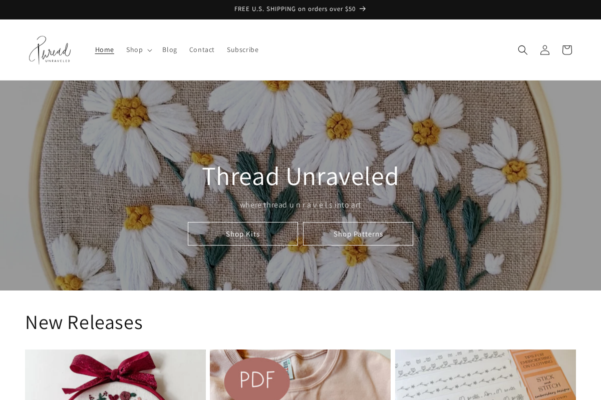 threadunraveled homepage screenshot