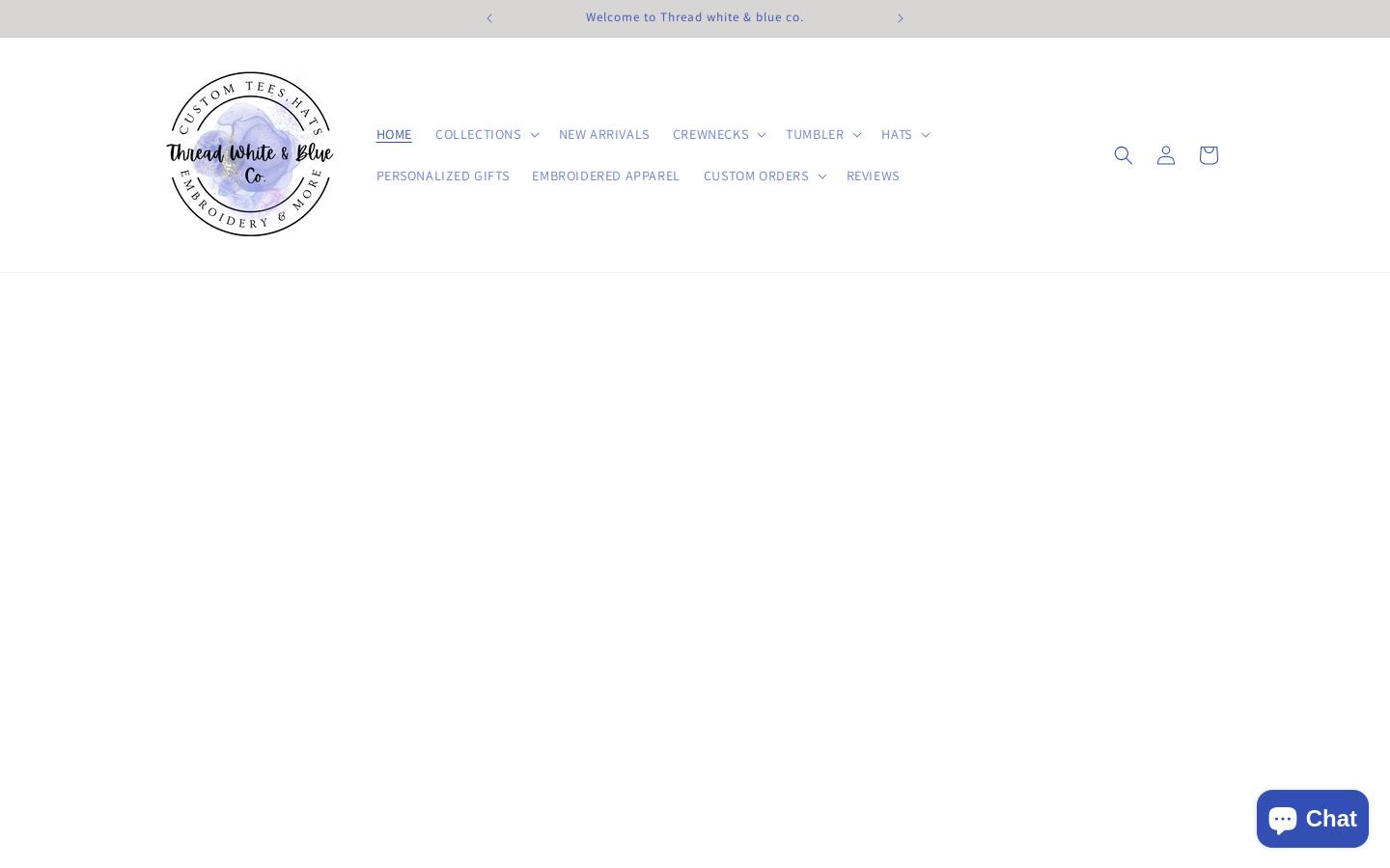threadwhiteandblueco.com homepage screenshot