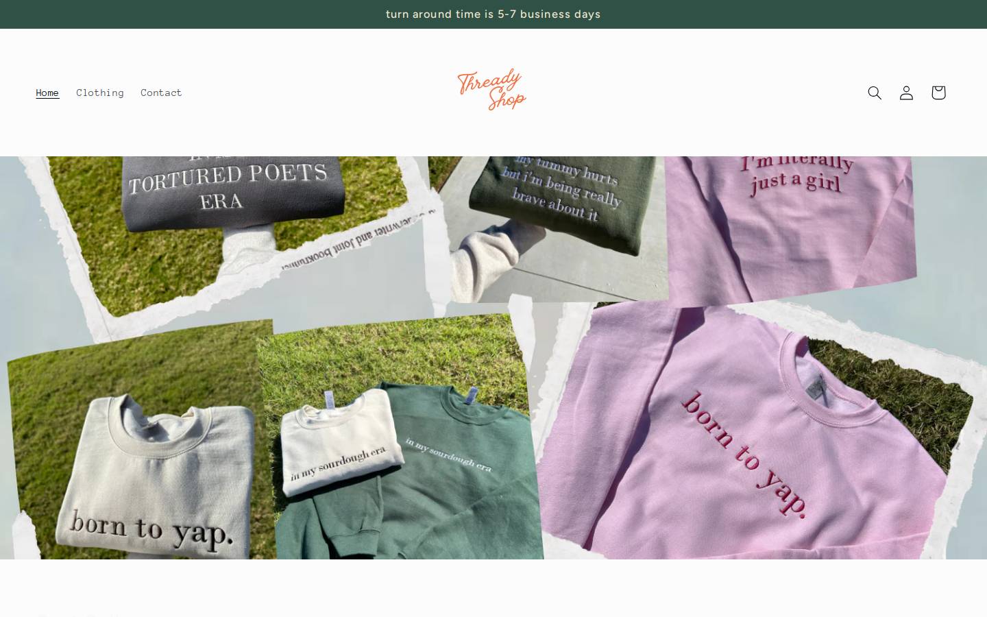 threadyshop.com homepage screenshot