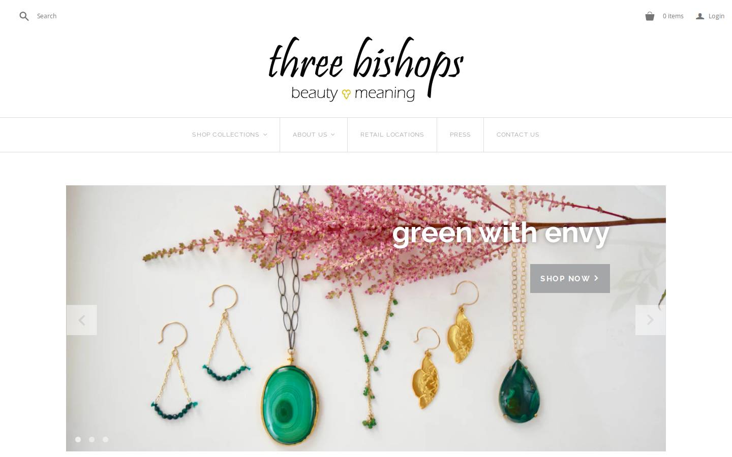 threebishops.com homepage screenshot