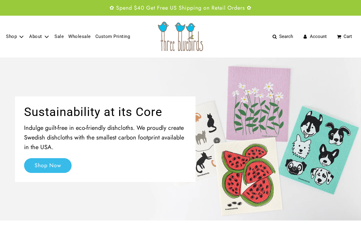 threebluebirds.com homepage screenshot