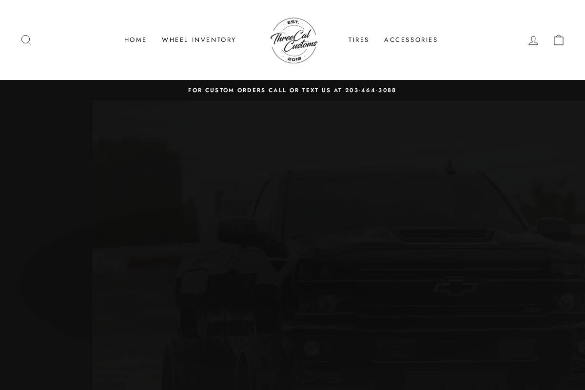 threecalcustoms.com homepage screenshot