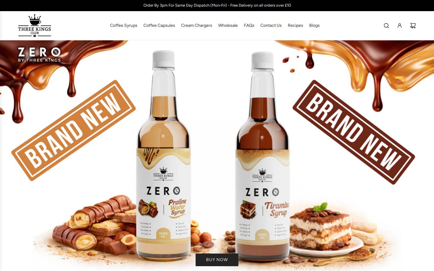 Threekingsclub homepage screenshot