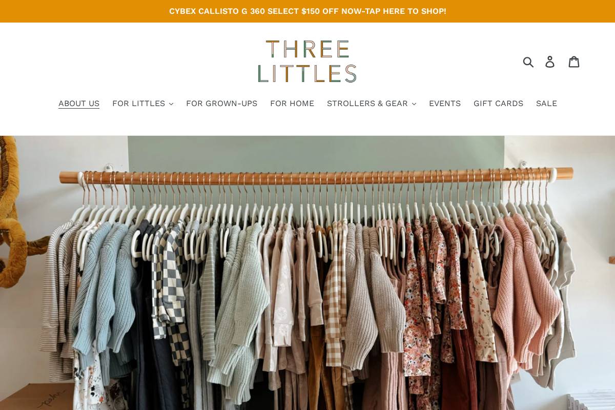 threelittles.co homepage screenshot