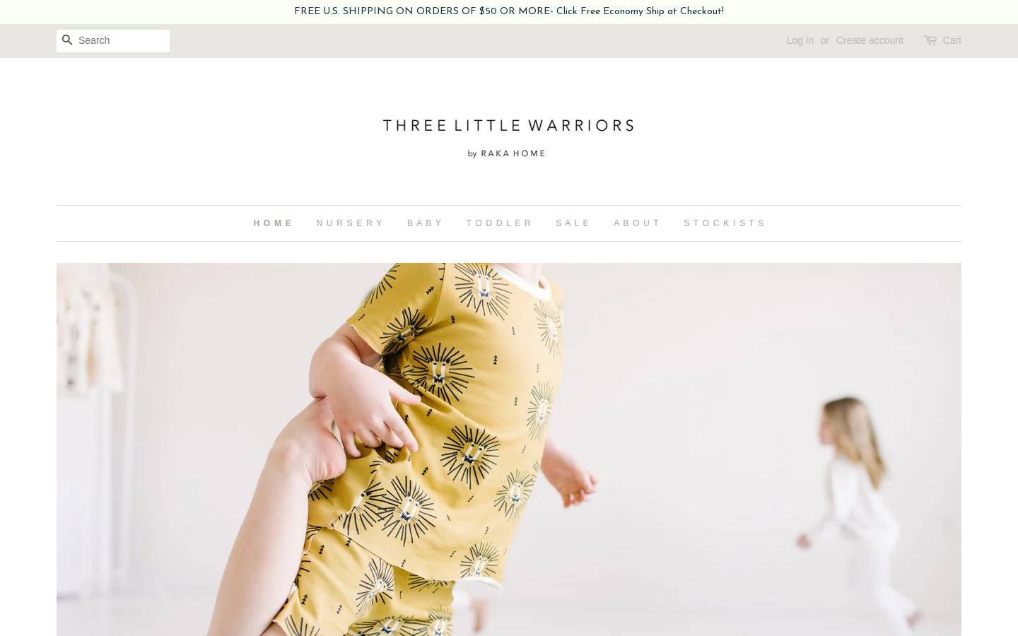 threelittlewarriors.com homepage screenshot