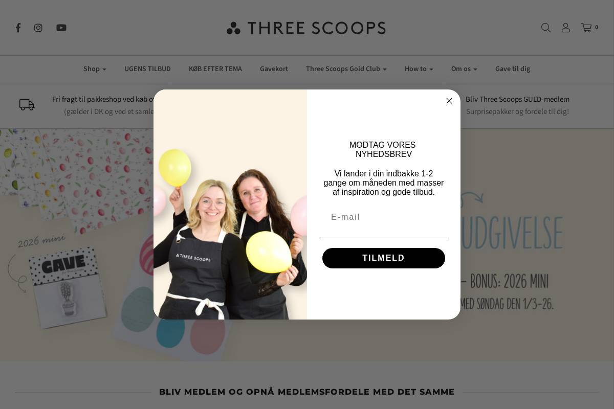 Threescoops homepage screenshot