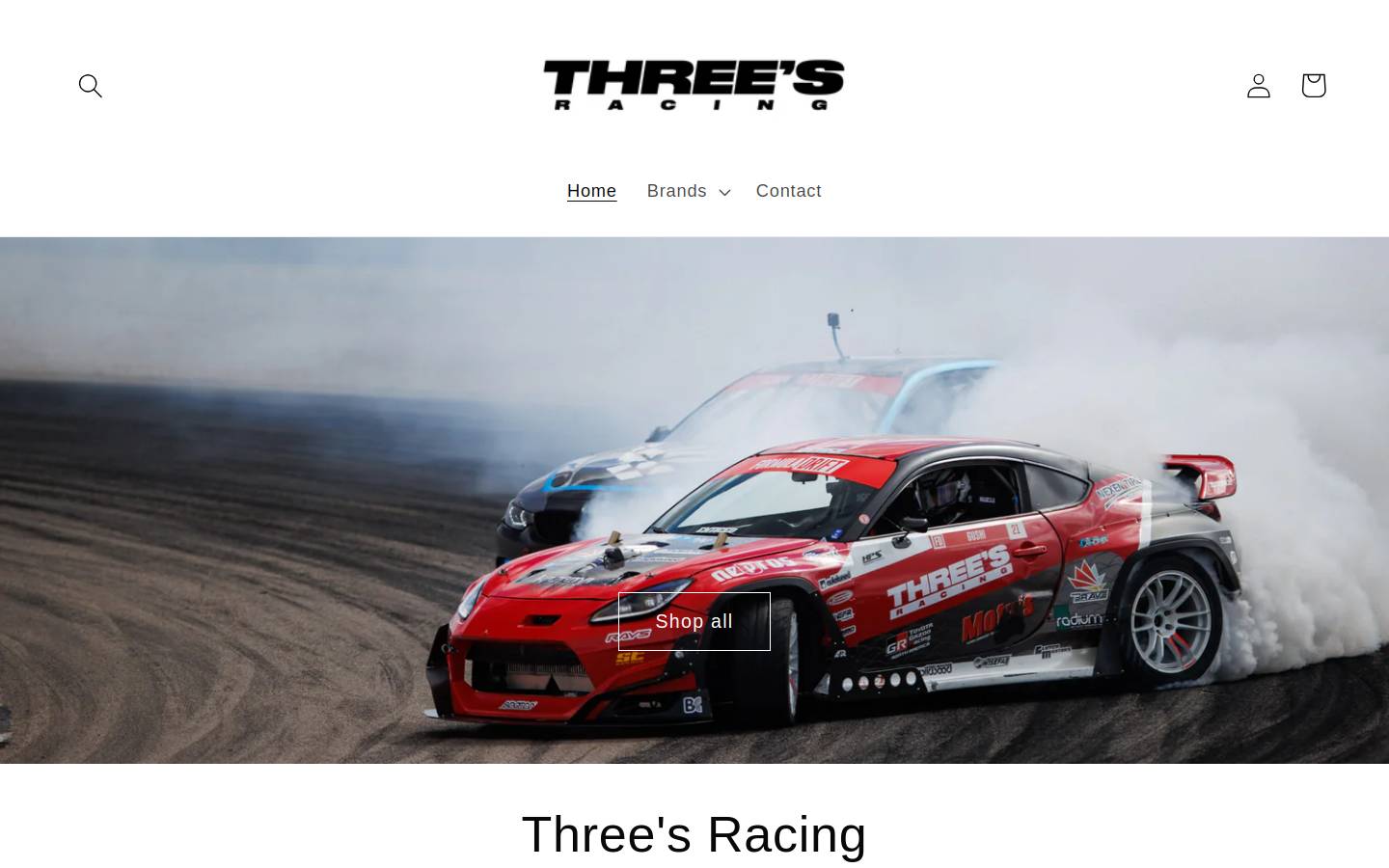 threesracing.com homepage screenshot