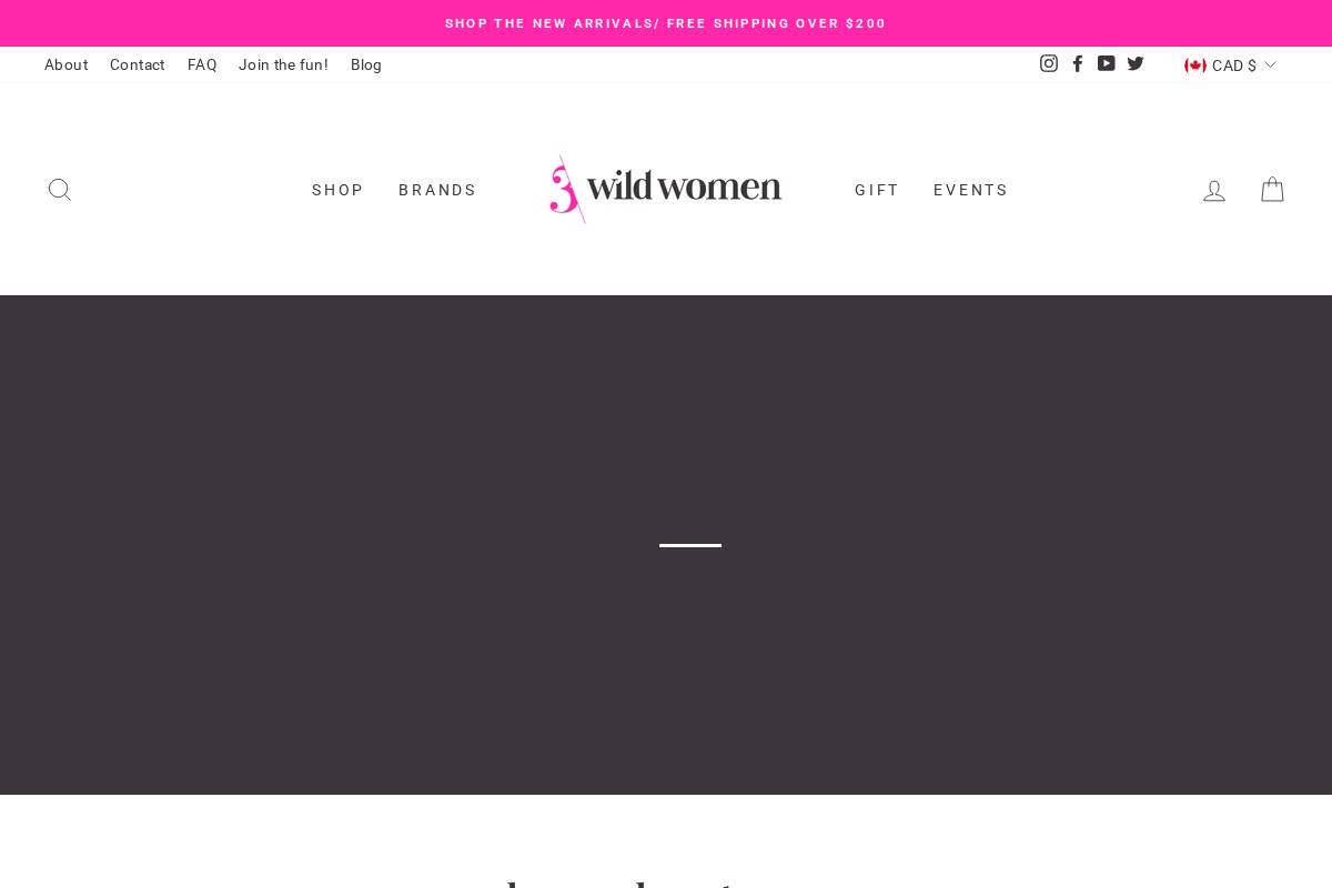 threewildwomen.ca homepage screenshot