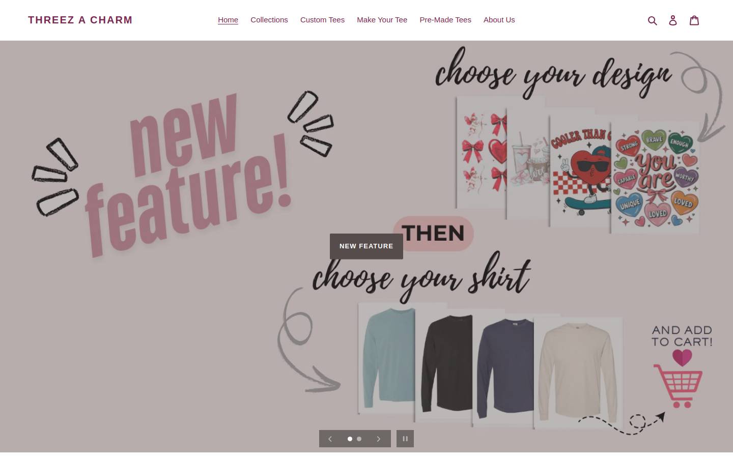 threezacharm.com homepage screenshot