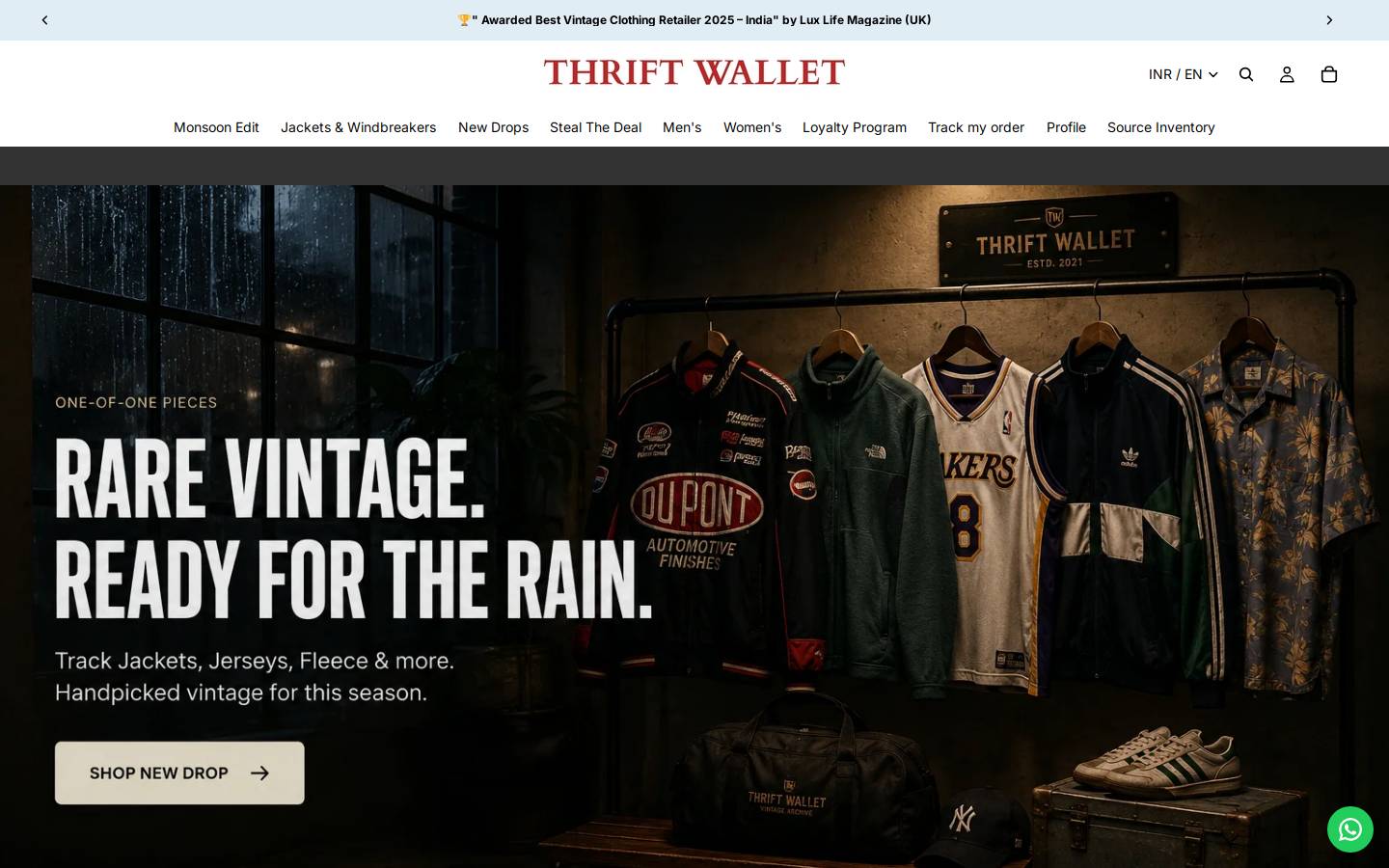 thriftwallet.in homepage screenshot