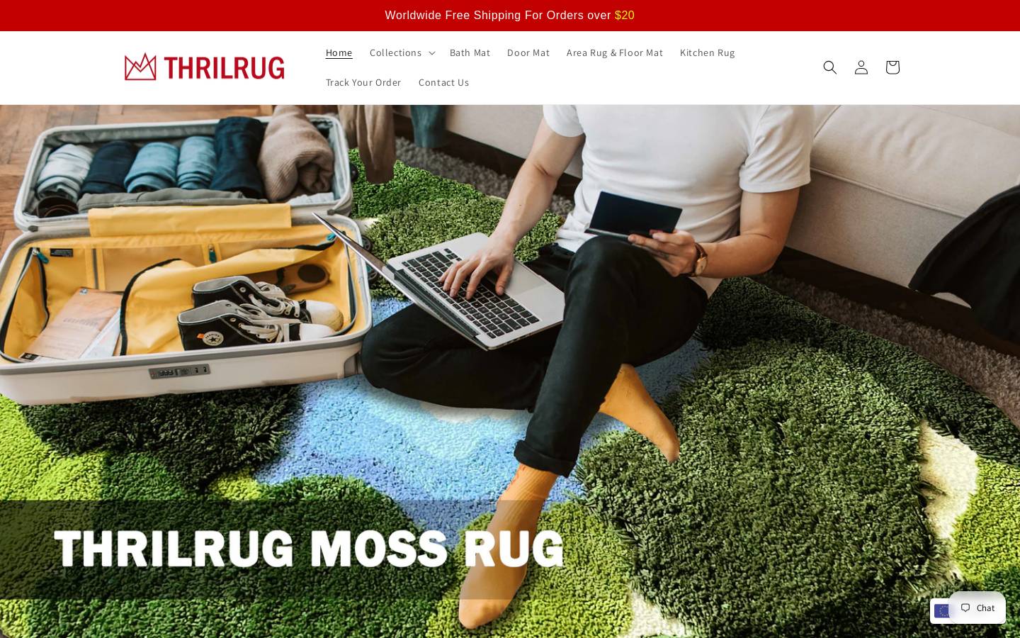 thrilrug.com homepage screenshot